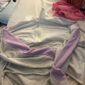 Hollister White and Lavender Jacket